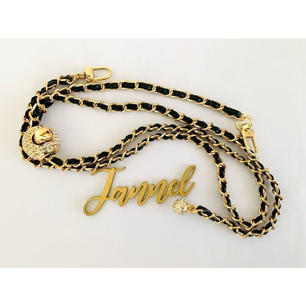 High Quality Adjustable Purse Chain Strap with Diamonds - Picture 3 of 5
